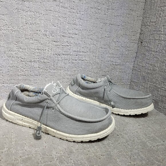 Hey Dude Men's Size US 10 Gray Wally Stretch Iron Moc Toe Moccasin Shoes - Picture 5 of 11